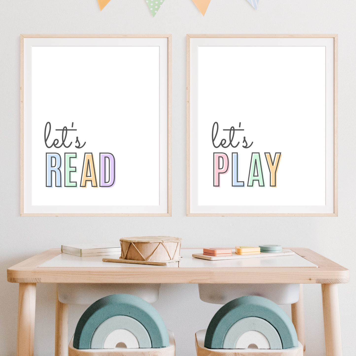 Let's Read Let's Play Print Set of 2 - Pastel