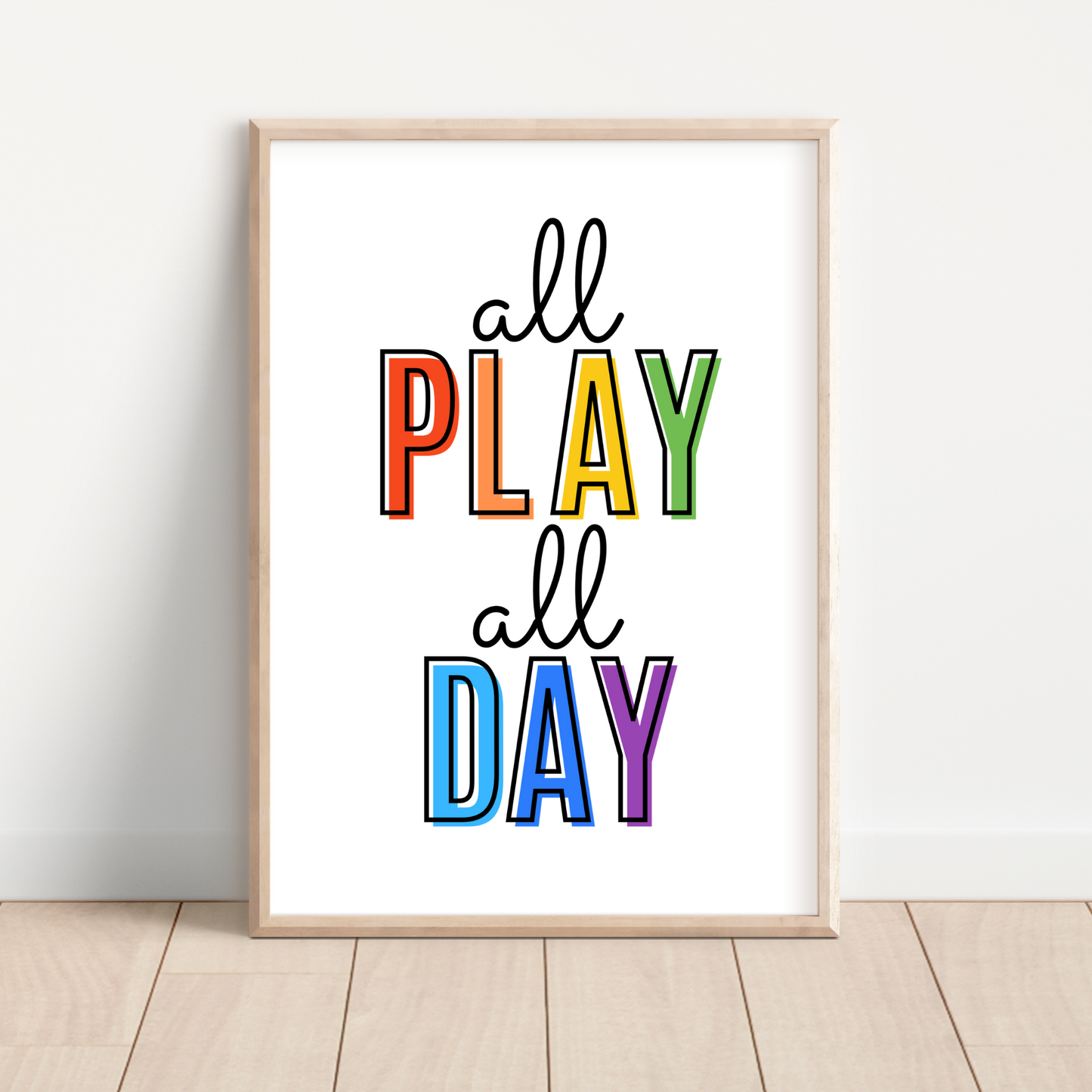 All Play All Day Print - Rainbow