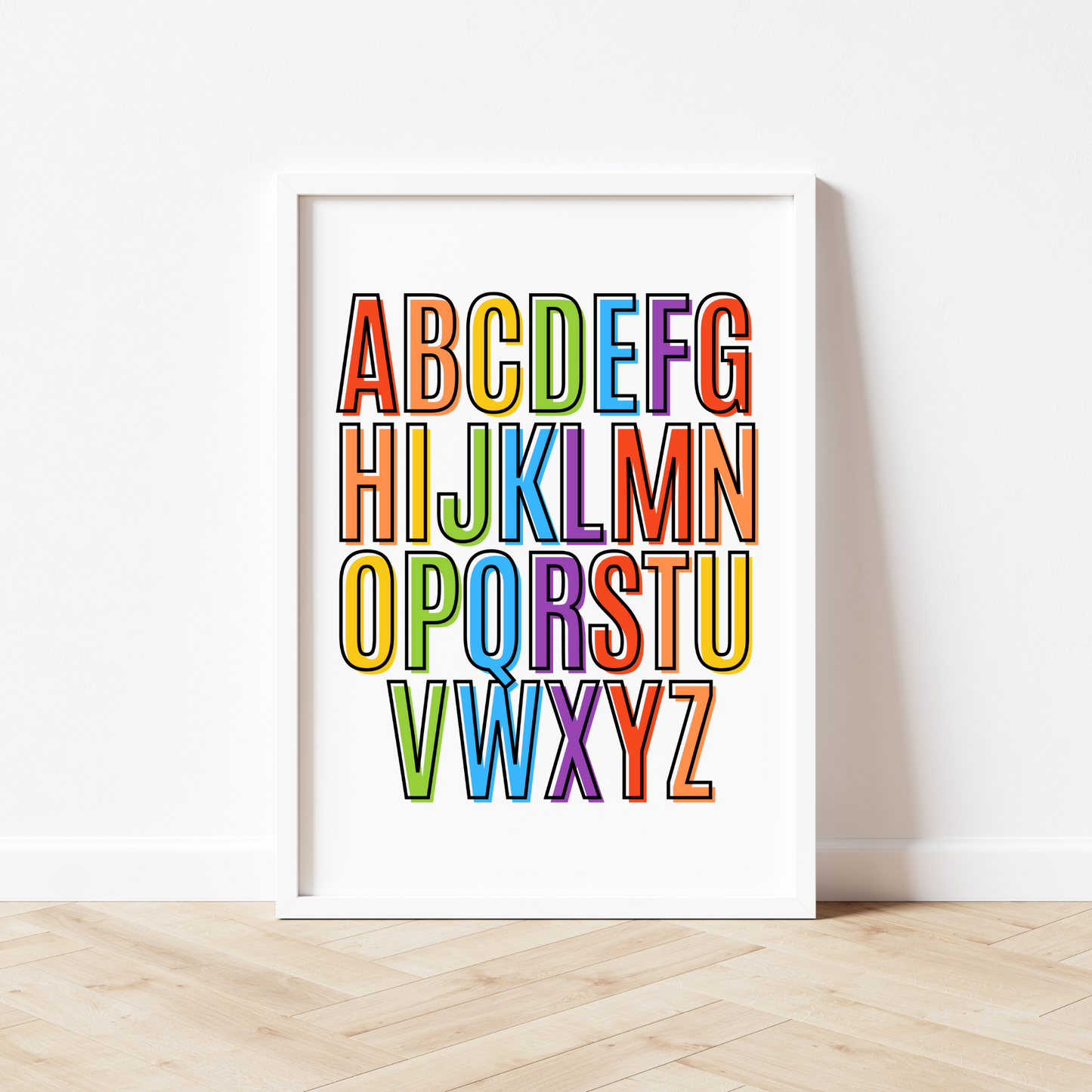 Alphabet Print - Rainbow