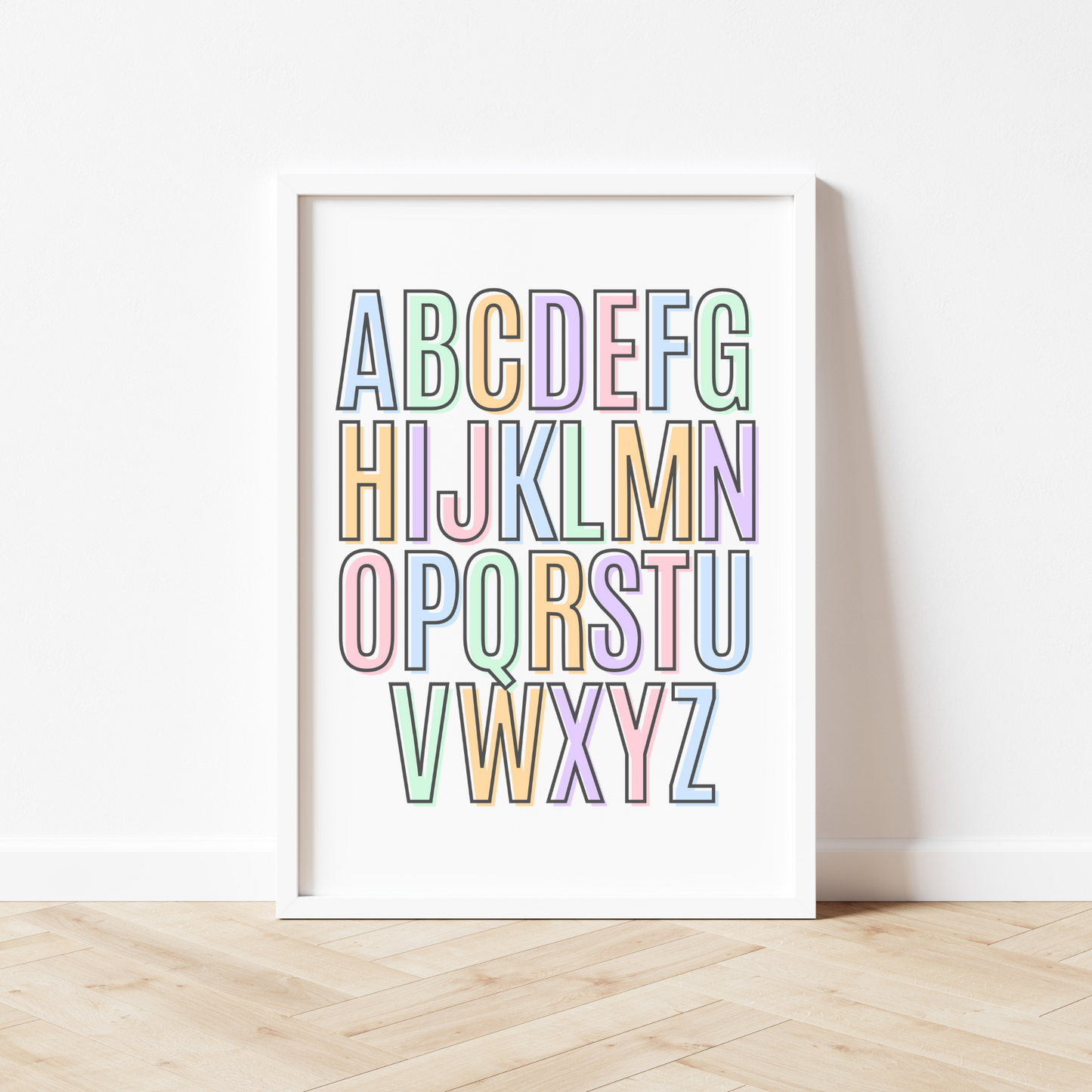 Alphabet Print - Pastel