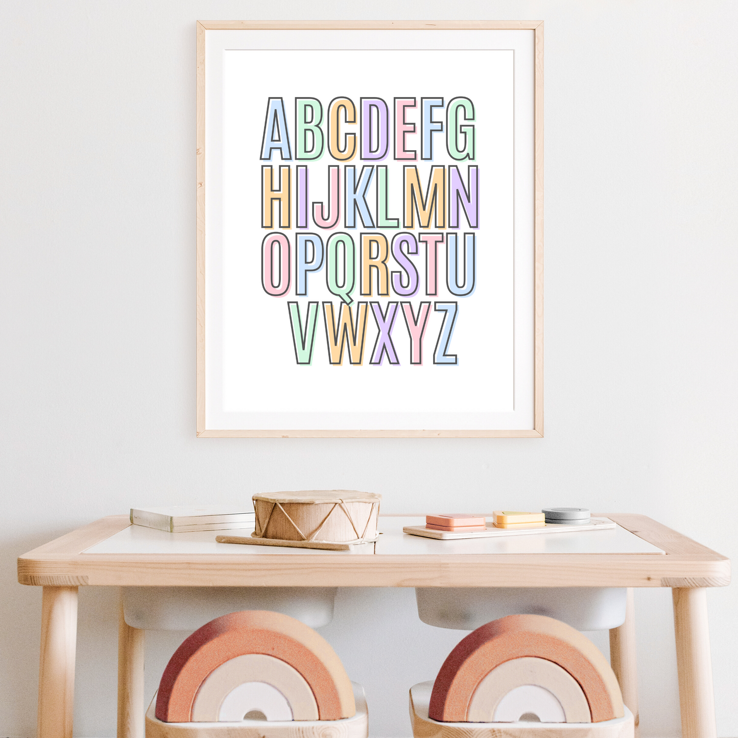 Alphabet Print - Pastel