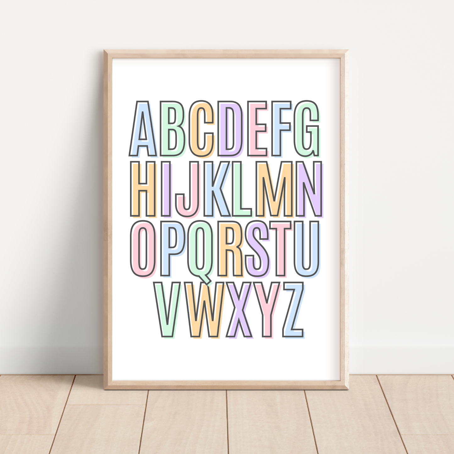 Alphabet Print - Pastel