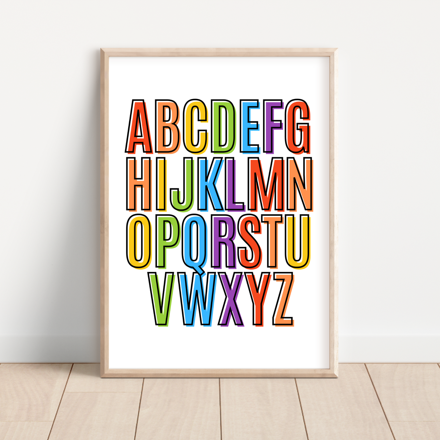 Alphabet Print - Rainbow