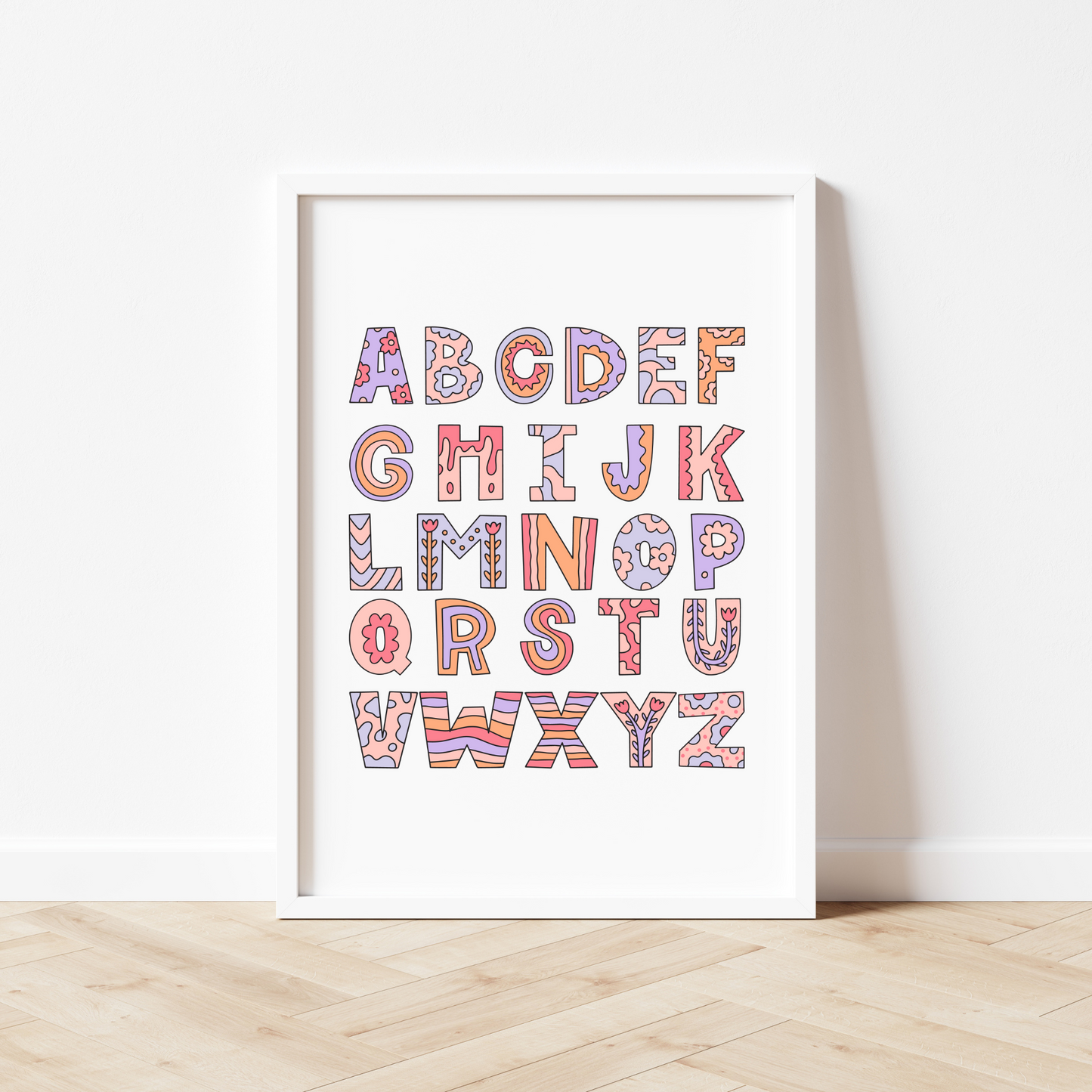 Read Every Day Boho Alphabet Print Set of 2