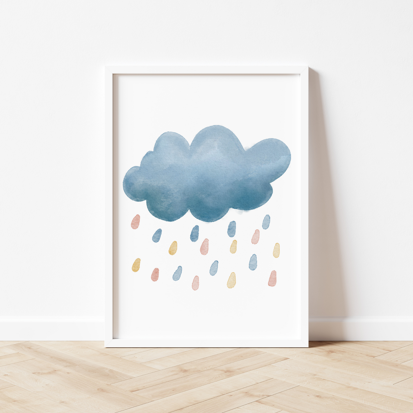 Hot Air Balloon, Cloud, and Sun Print Set of 3