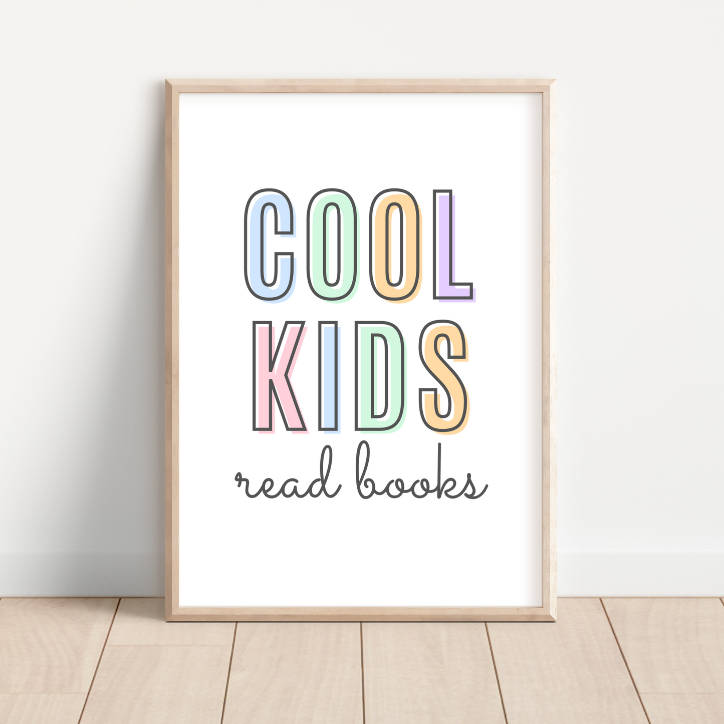 Cool Kids Read Books Print - Pastel