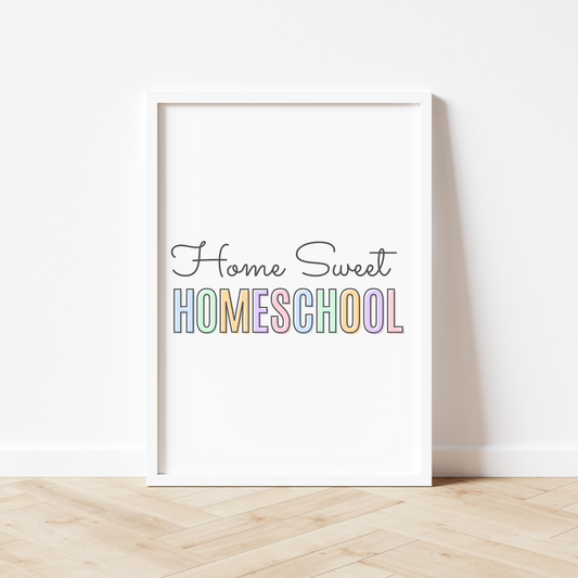 Home Sweet Homeschool Printable - Pastel