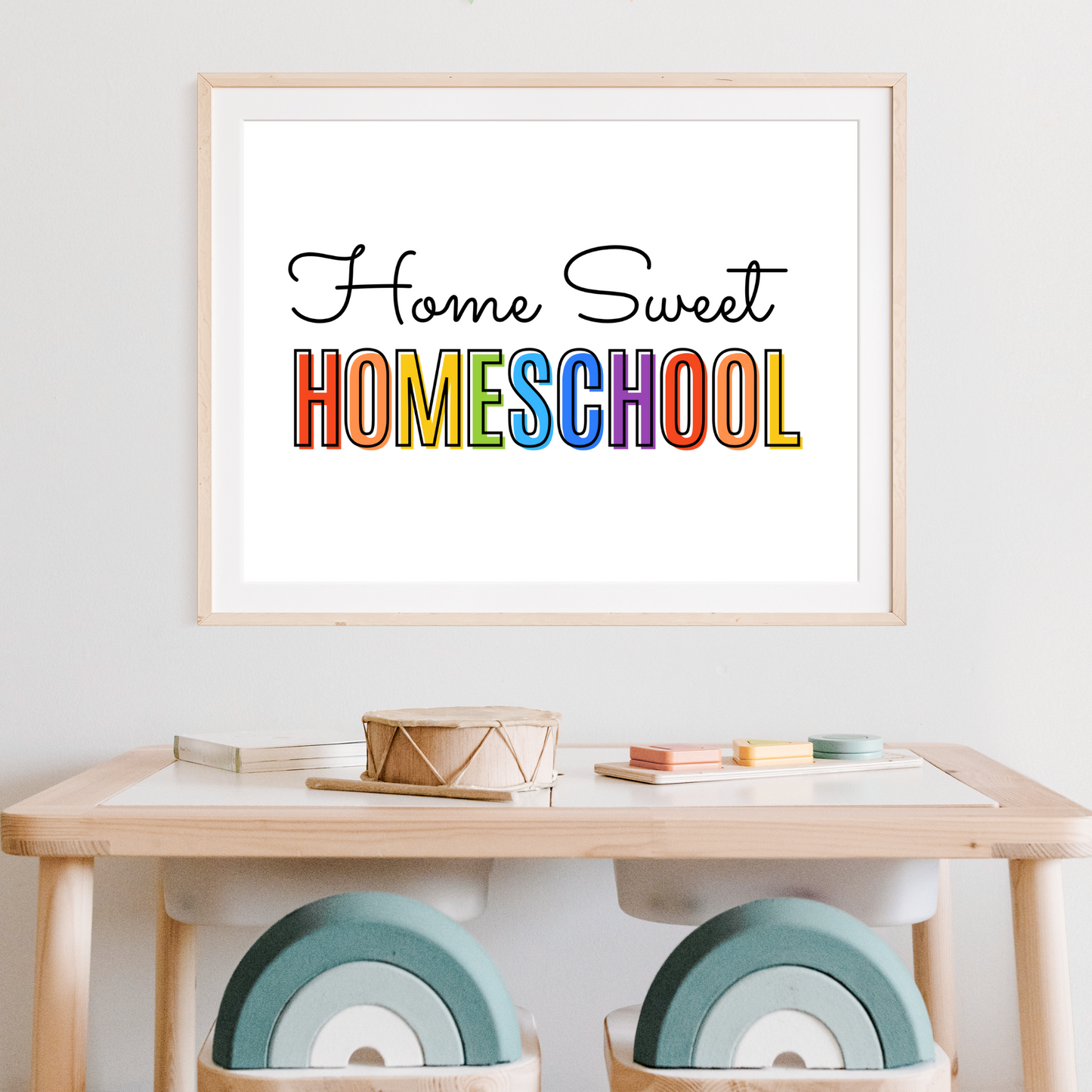 Impresión de Home Sweet Homeschool - Arco iris