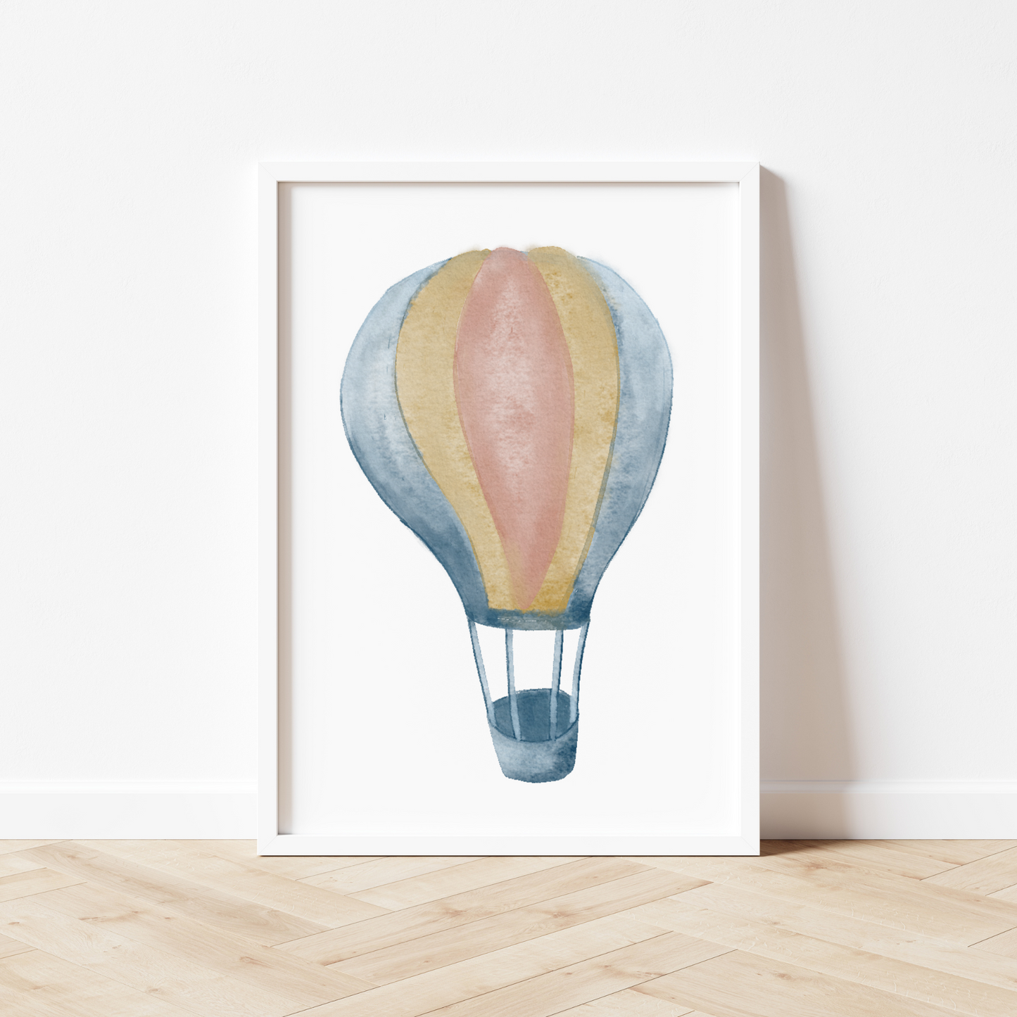 Hot Air Balloon, Cloud, and Sun Print Set of 3