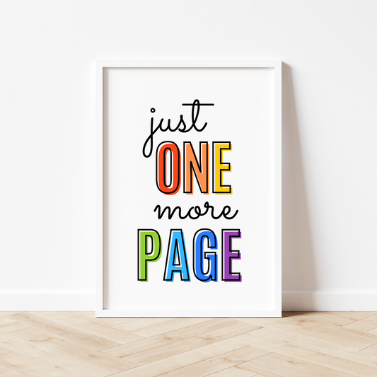 Just One More Page Print - Rainbow