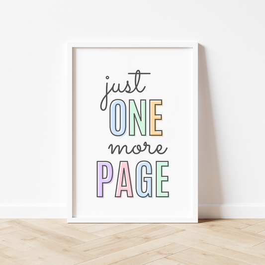 Just One More Page Print - Pastel