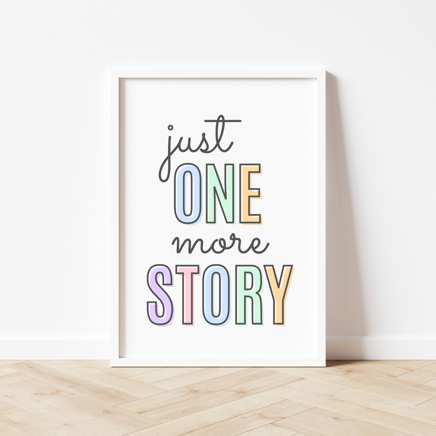 Just One More Story Print - Pastel