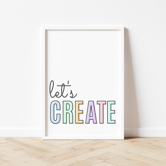 Let's Create Print - Pastel