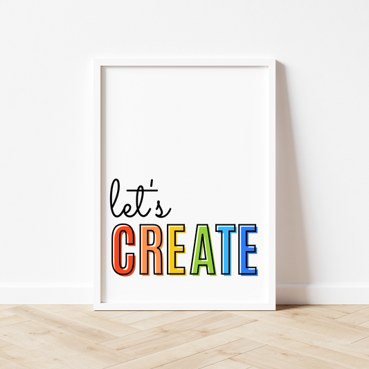 Let's Create Print - Rainbow