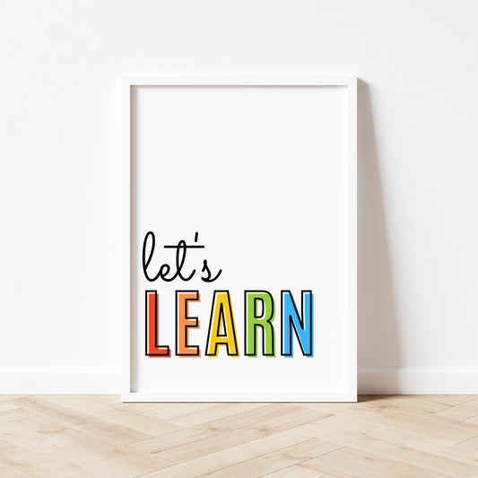 Let's Learn Print - Rainbow