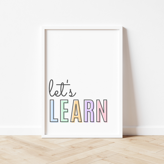 Let's Learn Print - Pastel