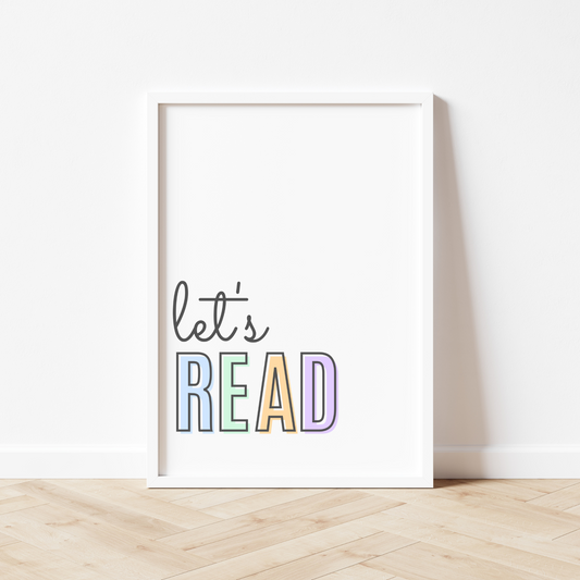 Let's Read Print - Pastel