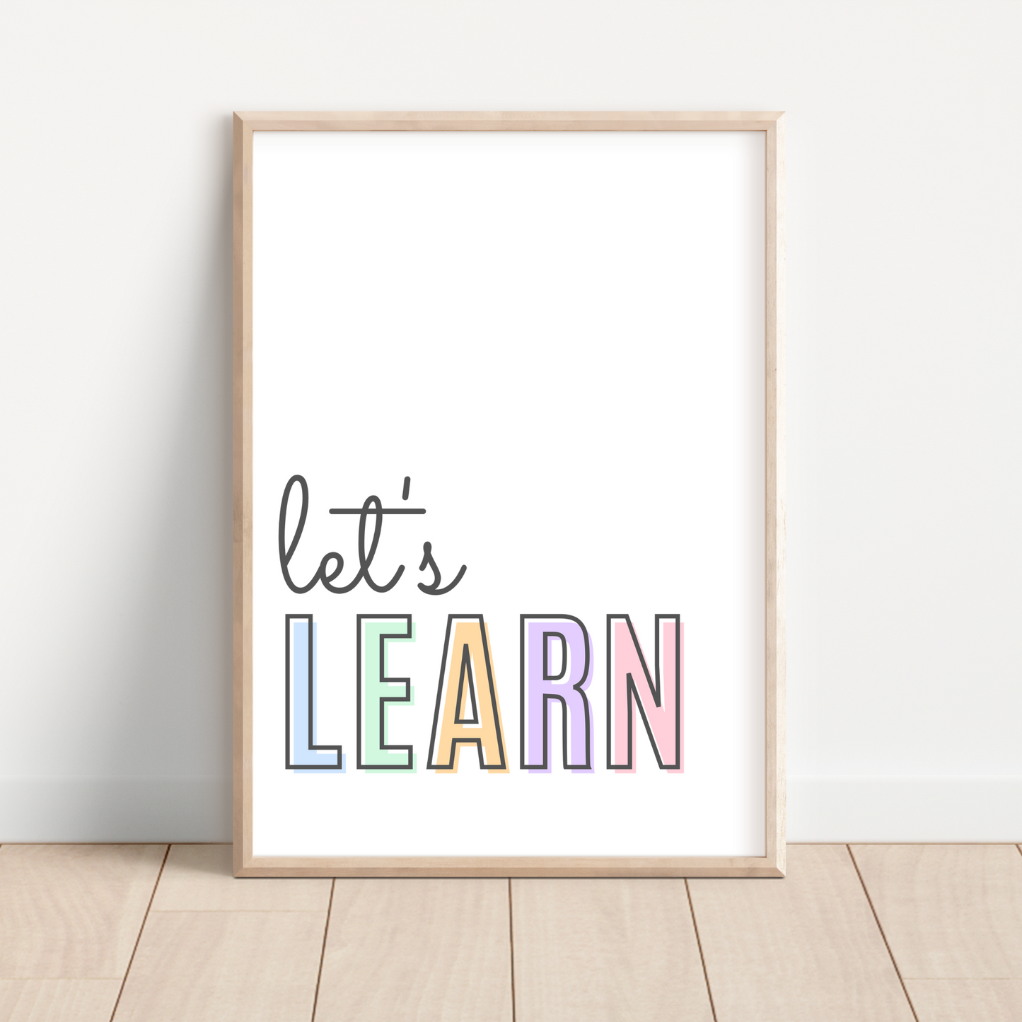 Let's Learn Print - Pastel