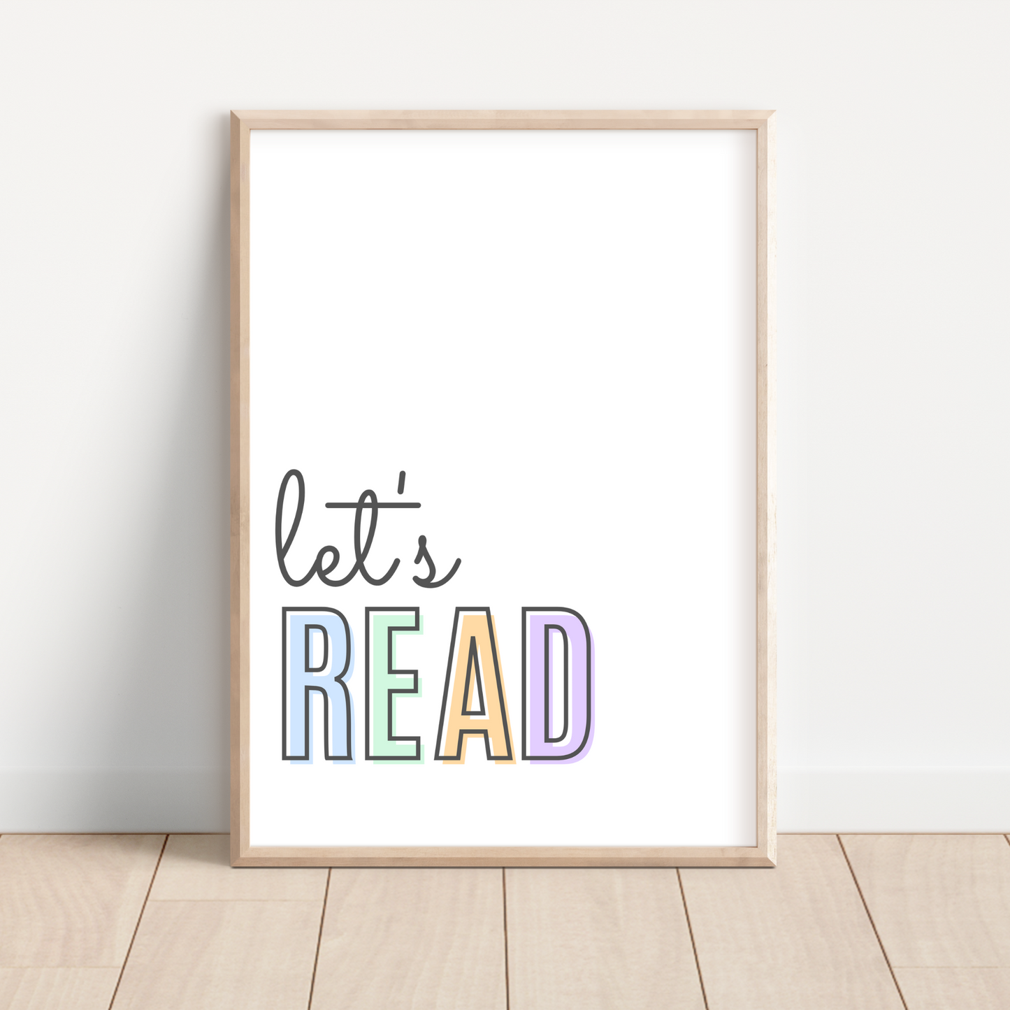 Let's Read Print - Pastel