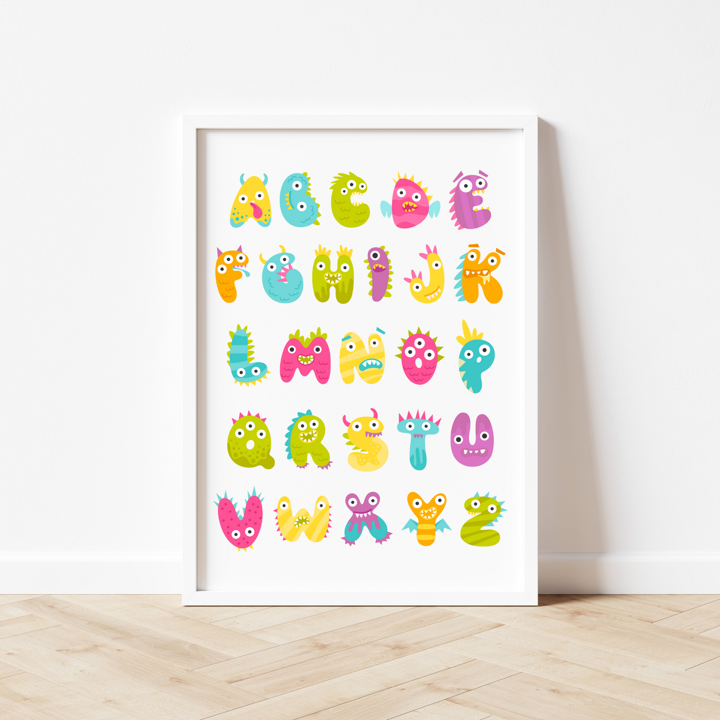 Leer todos los días Monster Alphabet Print Set de 2