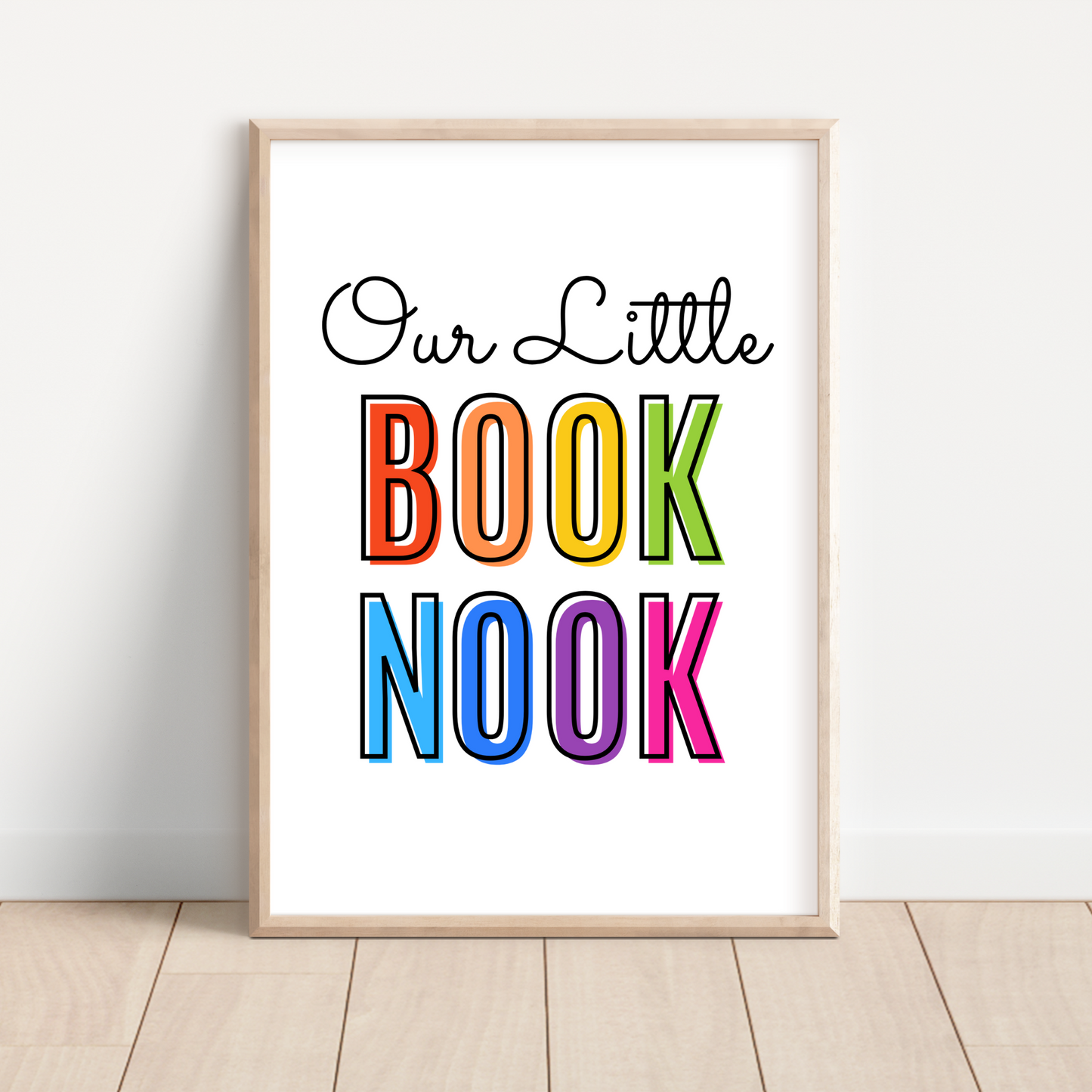 Our Little Book Nook Print - Rainbow