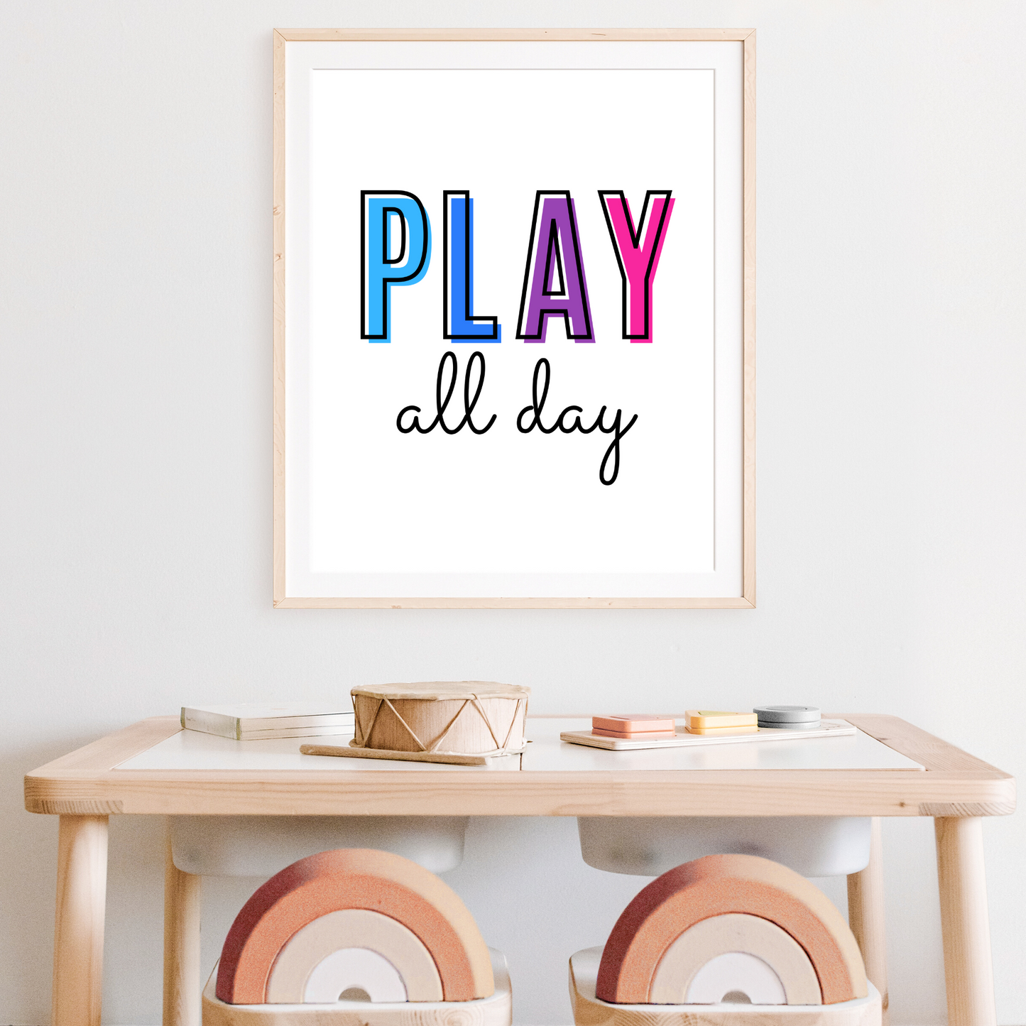 Play All Day Print - Rainbow