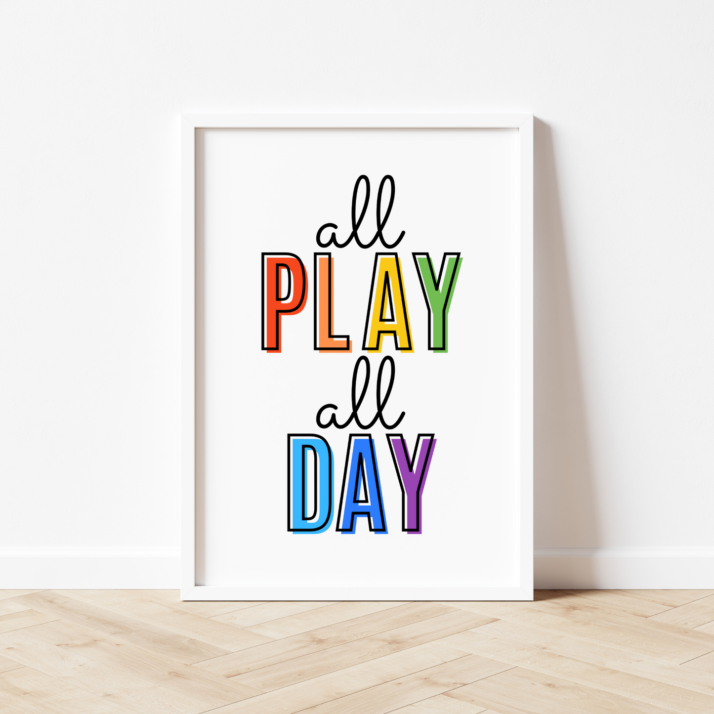 All Play All Day Print - Rainbow