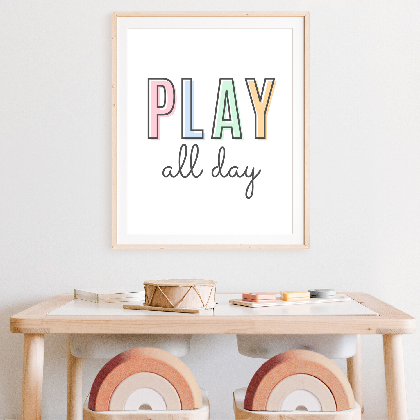 Play All Day Print - Pastel