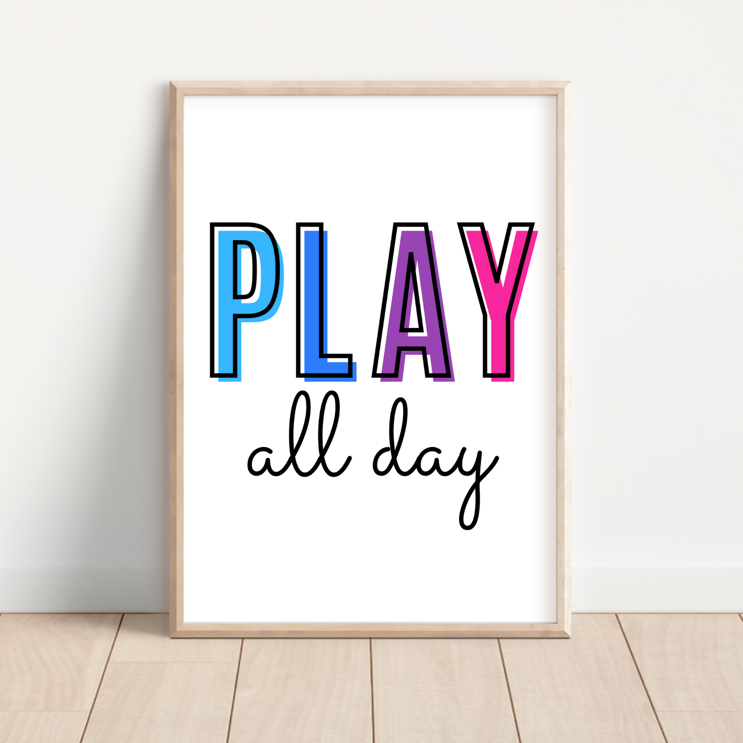 Play All Day Print - Rainbow