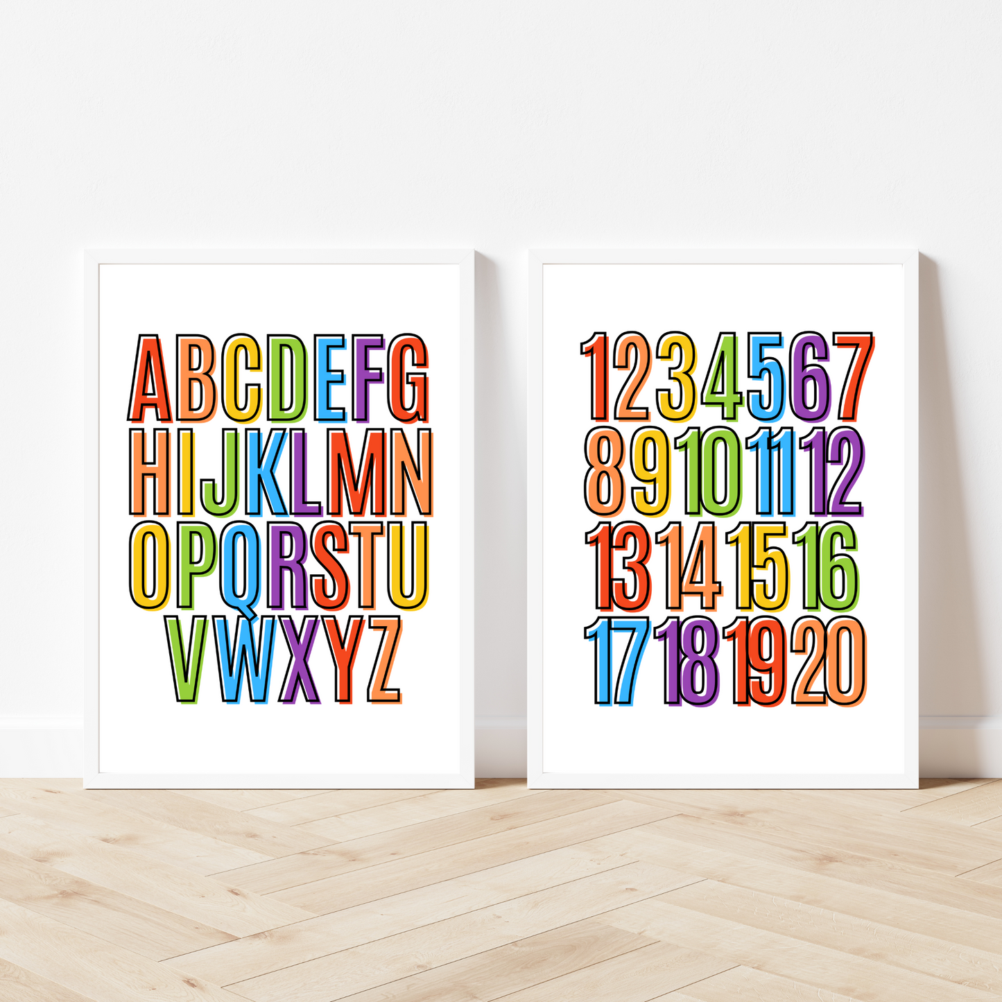 Educational Print Set of 2 - Rainbow