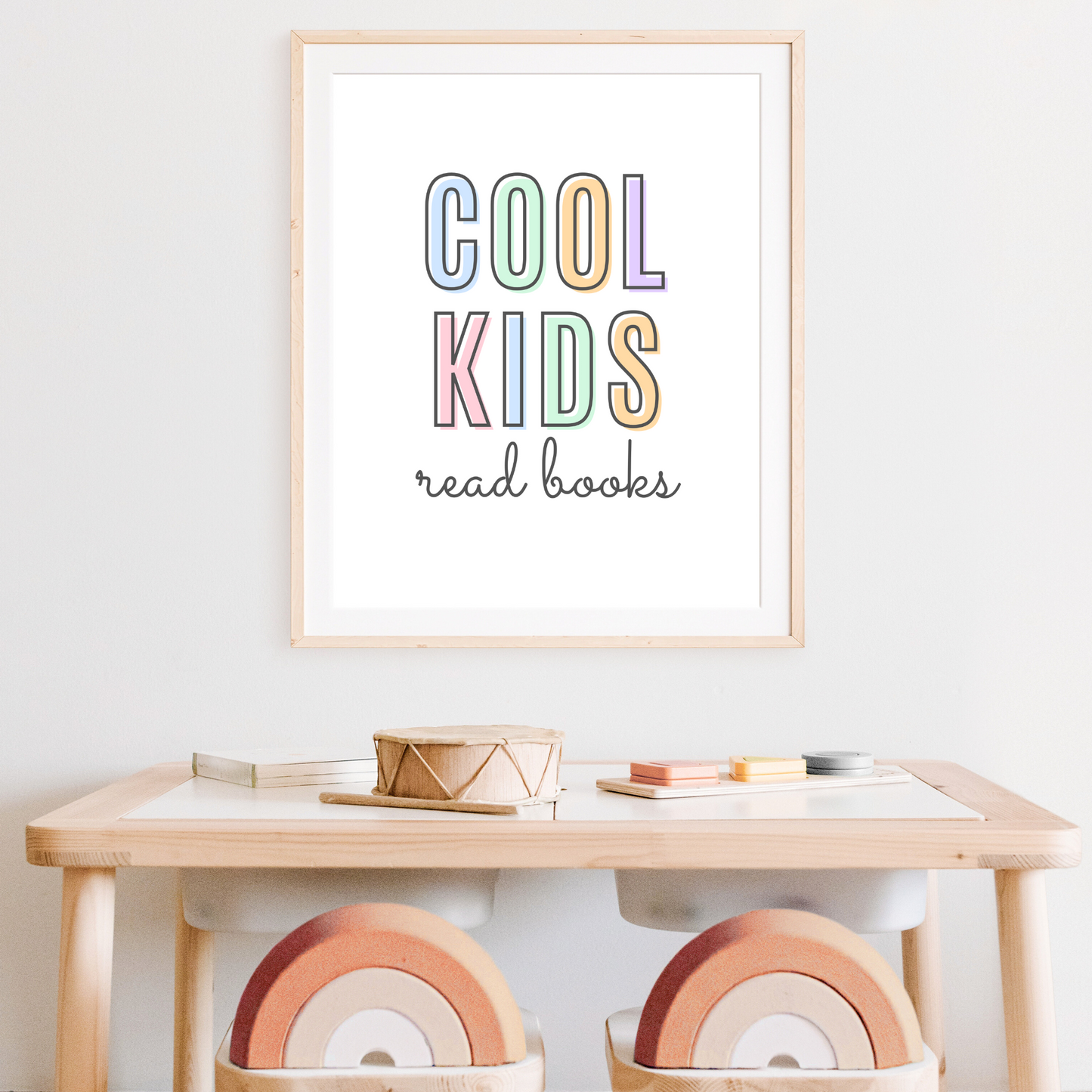 Cool Kids Read Books Print - Pastel