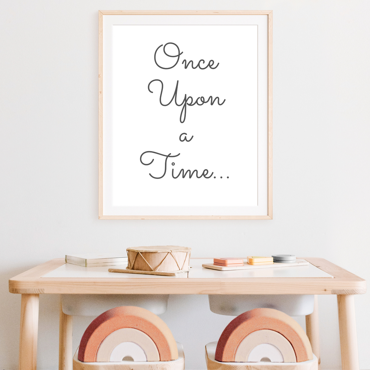 Once Upon A Time Print - Gray