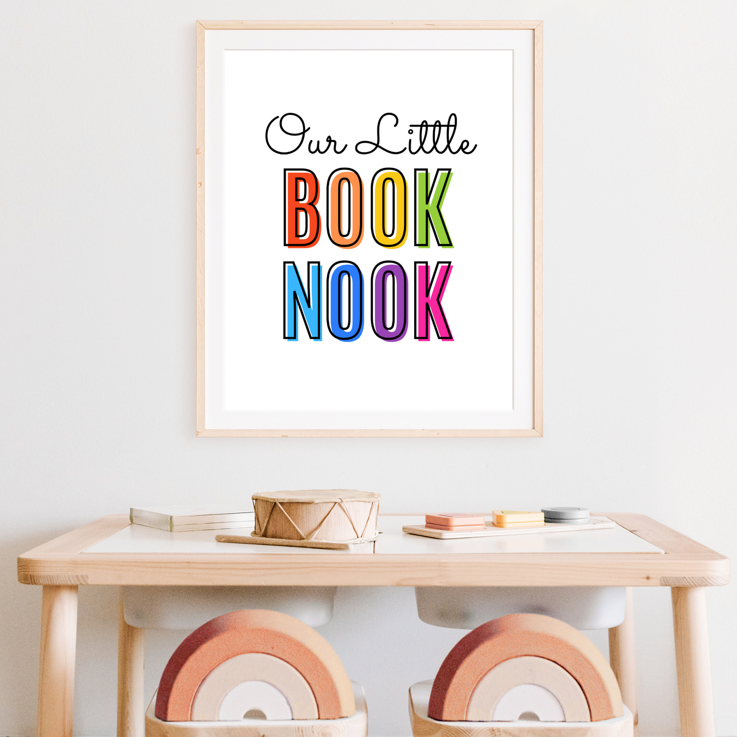 Our Little Book Nook Print - Rainbow