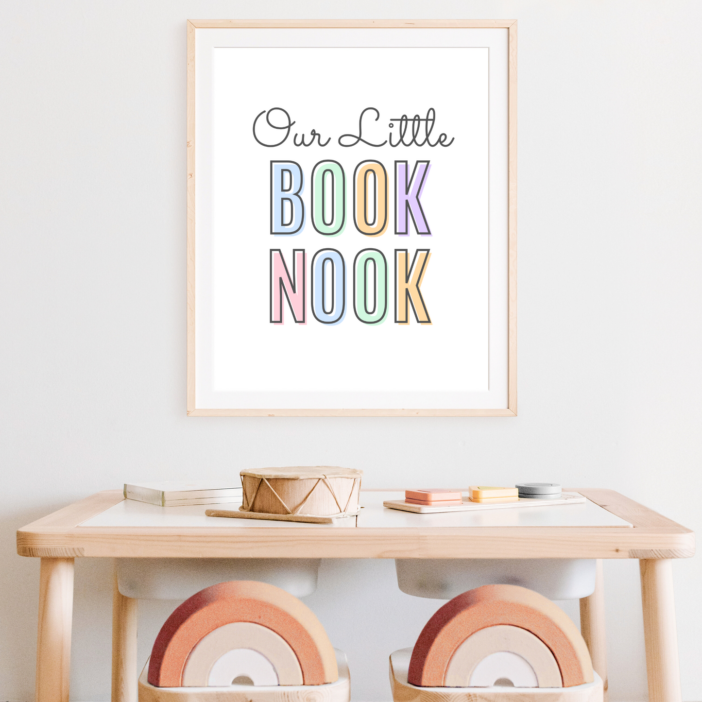 Our Little Book Nook Print - Pastel