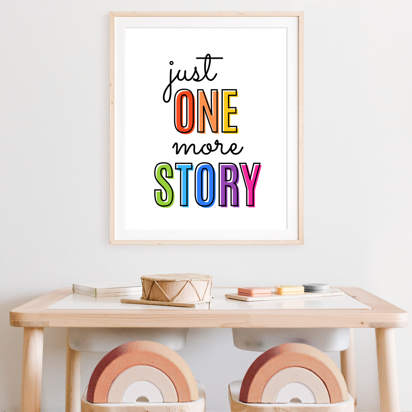 Just One More Story Print - Rainbow