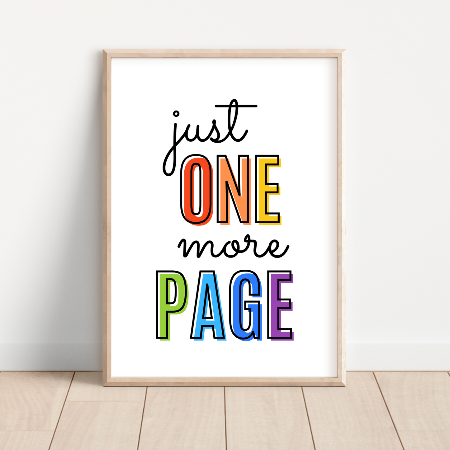 Just One More Page Print - Rainbow