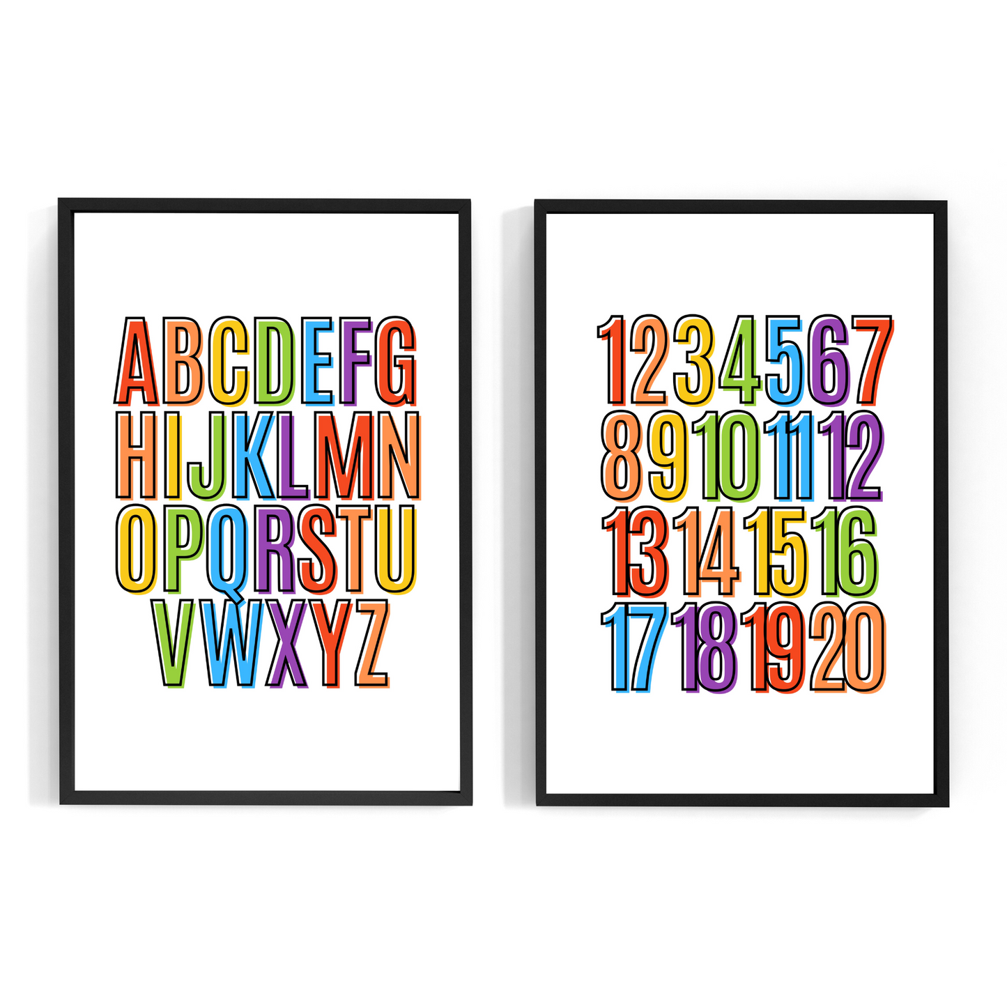 Educational Print Set of 2 - Rainbow