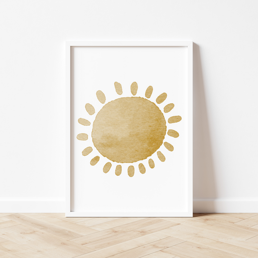 Watercolor Sun Print - Bronze