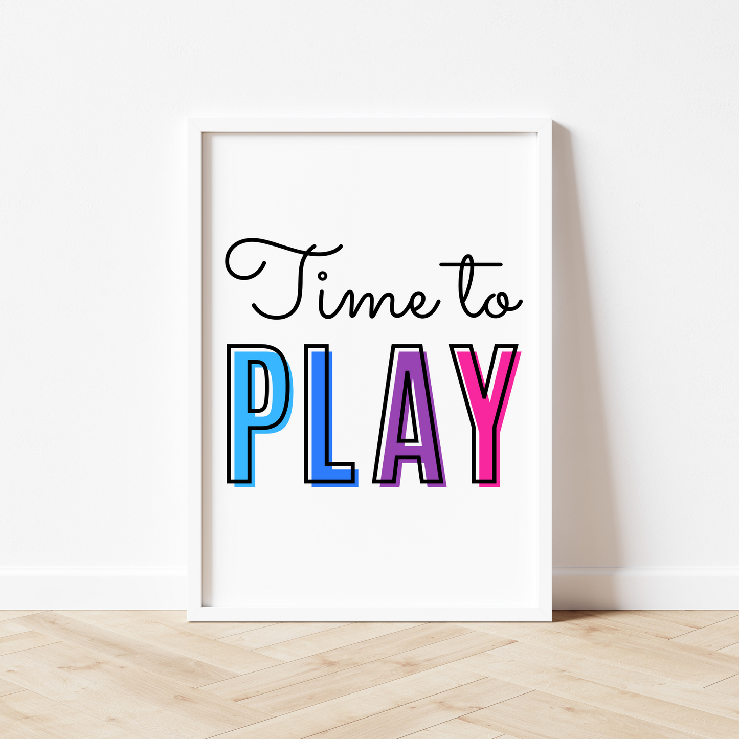 Time To Play Print - Rainbow