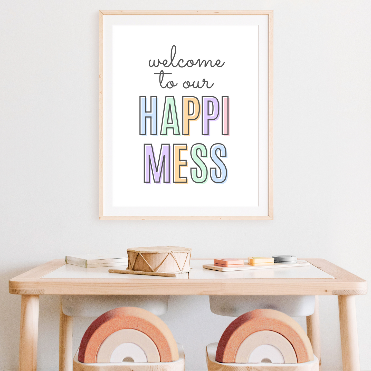 Welcome To Our Happimess Print - Pastel 2