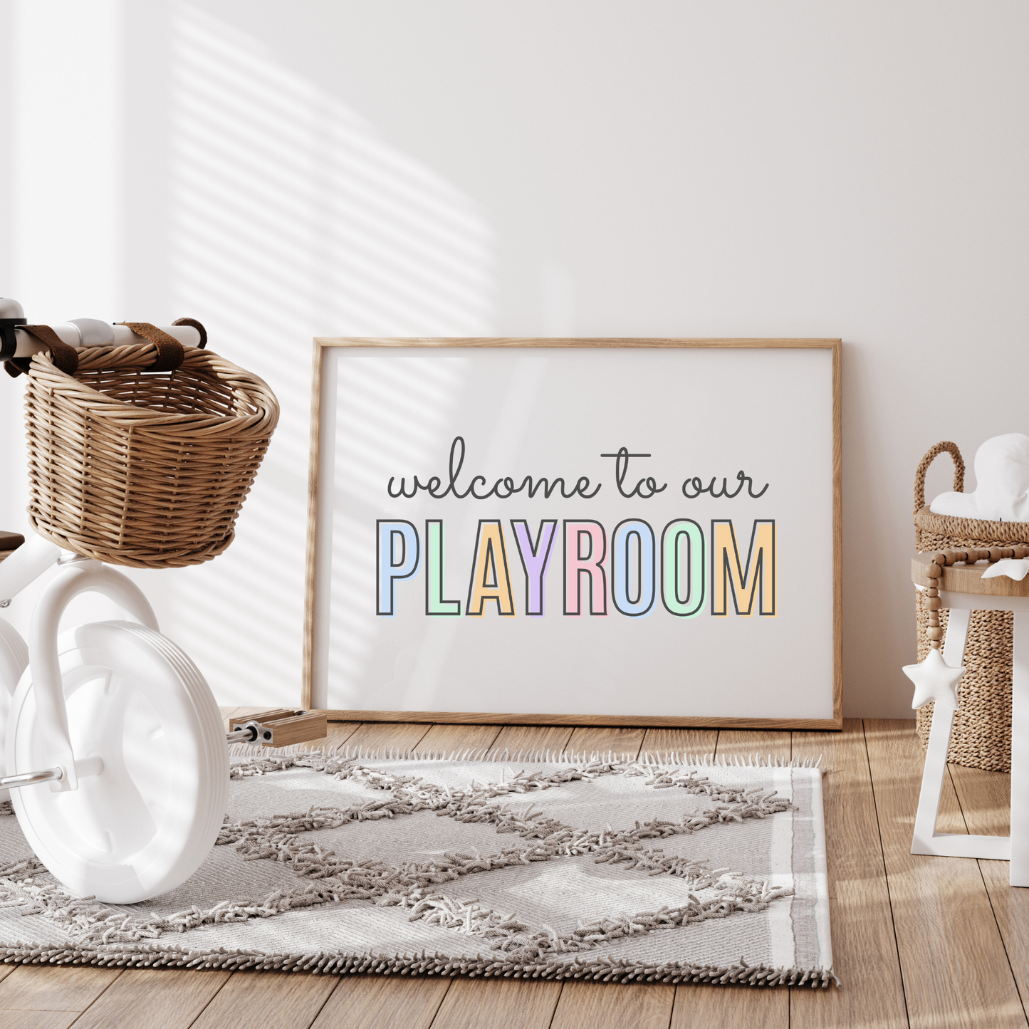 Welcome To Our Playroom Print - Pastel